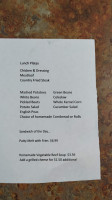 Emilee's menu