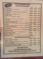 South Shore Pizza menu