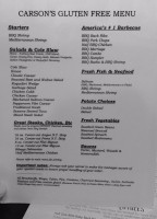 Carson's Prime Steaks Famous Barbecue Of Deerfield menu