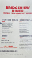 Bridgeview Diner menu