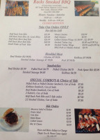 Rack’s Smoked Bbq menu