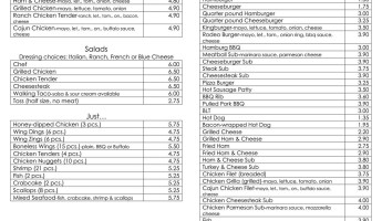 Howell's Ice Cream King menu