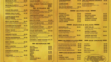 La Malinche menu