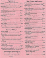 Café Raj menu