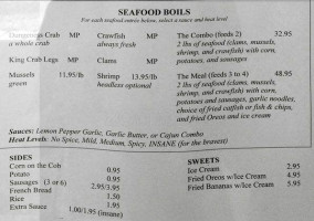 938 Crawfish menu