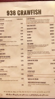 938 Crawfish menu