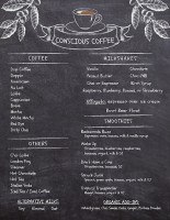 Conscious Coffee menu