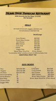 Island Spice Jamaican menu