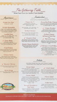 The Gathering Table menu