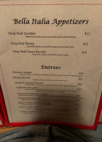 Bella Italia menu