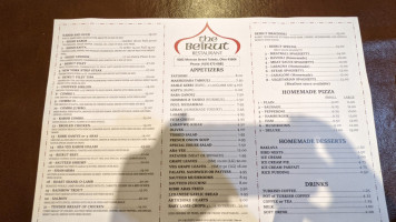 Beirut menu