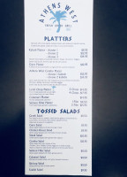 Athens West menu