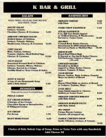 K N Grill menu