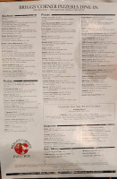 Briggs Corner Pizzeria menu