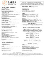 Sa Tapas, Lounge, menu