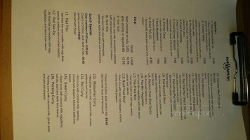 Massaman Thai Cuisine menu