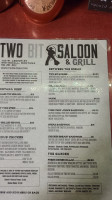 Two Bit Saloon menu