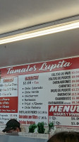 Tamales Lupita menu