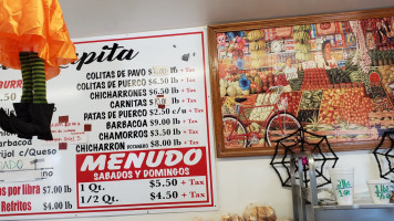 Tamales Lupita menu