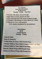 Our Kitchen menu