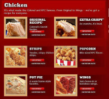 Kfc menu