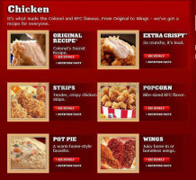 Kfc menu