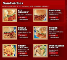 Kfc menu