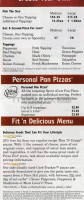 Pizza Hut menu