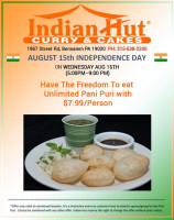 Indian Hut Bensalem menu