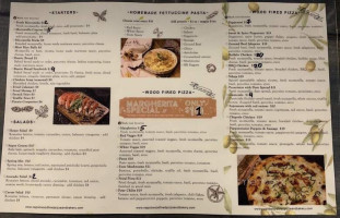 Napoli Wood Fired Pizza Bakery menu