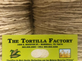 The Tortilla Factory menu