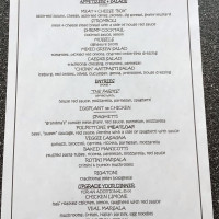 Blue Moose menu