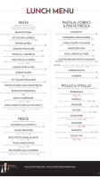 Piccolo Trattoria menu