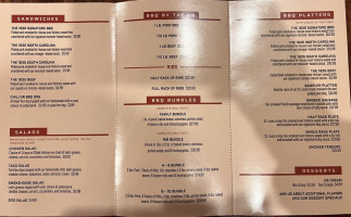 The 1835 Smokehouse menu