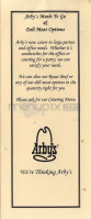 Arby's menu