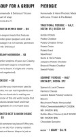 The Pierogie Kitchen menu