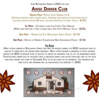 Anise menu