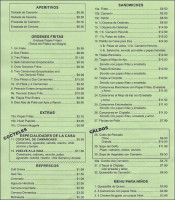 Mariscos Golfo menu