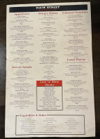 Main Street Barbecue menu