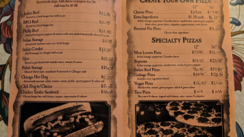 Bottoms Up Sports Grill menu