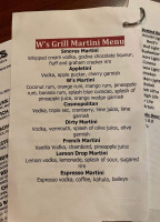 W's Grill menu