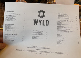 WYLD menu