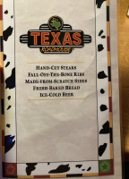 Texas Roadhouse menu