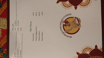 Maharaja Fine Indian Cuisine menu