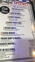 Epik Diner menu