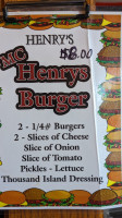 Henry's Inn menu