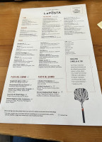 Da Laposta menu