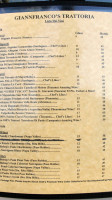 Giannfranco's Trattoria menu