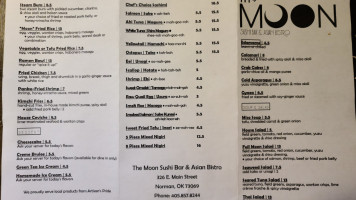 The Moon Sushi And Asian Bistro menu