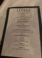 Lefkes menu